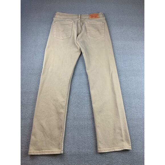 Levi's Men's 31x32 514 Straight Fit Beige Chino Khaki Jeans - Picture 2 of 14